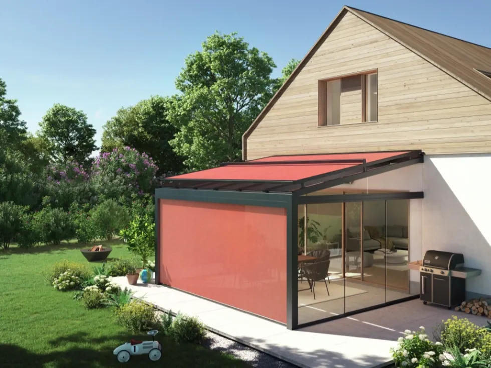 Beschattung ihres Wintergartens mit der Hilfe von WAREMA und GZM